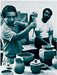 Photo reprinted from Pottery in Australia Vol 14, No 1, Autumn, 1975, page 5