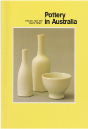 Pottery in Australia cover, Vol 29 No 1, 1990